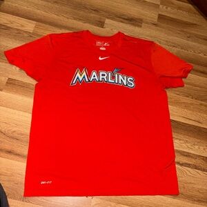 Nike Red Marlins Dri-FIT Shirt